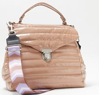 #ad Think Rovin Large Top Handle Crossbody The Evelyn Nude PatentBag