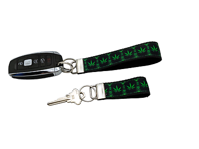 #ad Cannabis Leaf Keychain Custom gift for men for women Lanyard Wristlet ID Holder