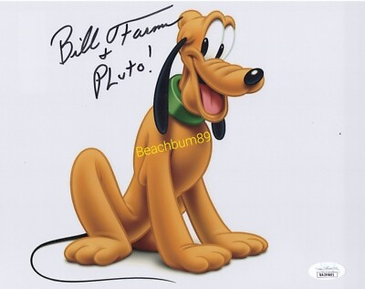 #ad Walt Disney Legend #x27;BILL FARMER#x27; Voice of #x27;PLUTO#x27; Signed 8x10 Photo w JSA COA