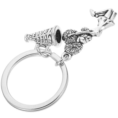#ad Cheerleader Keychain Sports Key Ring Cheer Jewelry Gift