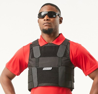 Body Armor Vest for Bullet Proof Panels Nylon Black Panels not included $39.00