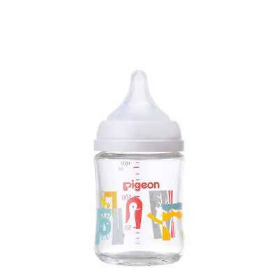#ad Pigeon Breastfeeding Bottle Zoo 160ml 0 Months Heat Resistant Glass White