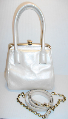 #ad Hobo International Pearl Ivory Convertible Crossbody Shoulder Handbag Purse