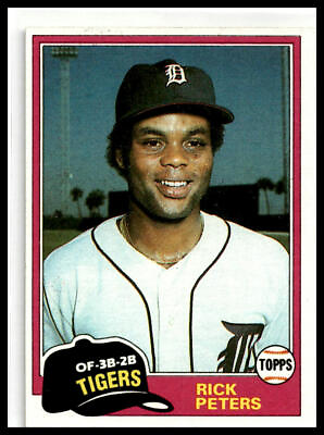 #ad 1981 Topps #177 Rick Peters Rookie Detroit Tigers MLB Vintage Baseball Card