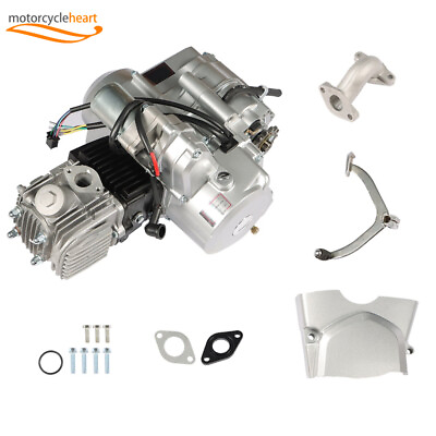 #ad 4 stroke 125cc ATV Engine Motor 3 Speed Semi Auto w Reverse Electric Start US