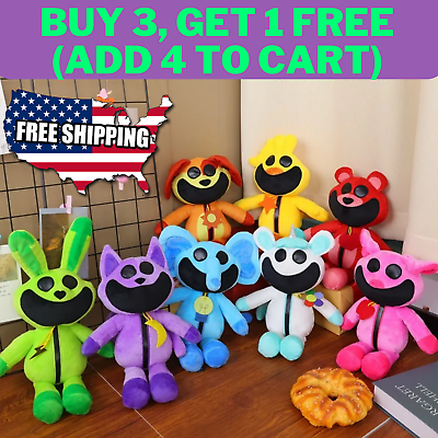 #ad Smiling Critters Plush Cartoon Stuffed Soft Animals Doll Toy Kids Gift New