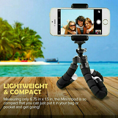 #ad Cell Phone Tripod Holder with Wireless Remote Shutter For iPhone Android Camera