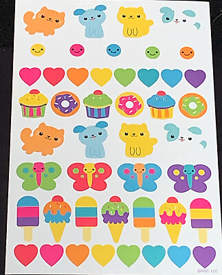 #ad KIDS LOTS STICKERS✨🐶🦋🧁😊❤️🩷🧡💛💚🩵💜✨Desserts✨Butterflies✨Dogs✨Cats✨