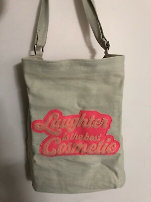 #ad Benefit Beauty Cosmetics Travel Shopping Shoulder Large Tote Bag Canvas