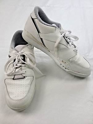 #ad Vintage Women#x27;s Brunswick White Bowling Shoes Size 8.5 Sneaker Style