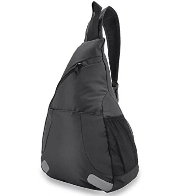 #ad Sling Backpack Shoulder Chest Bag Lightweight Casual Backpacks New Black