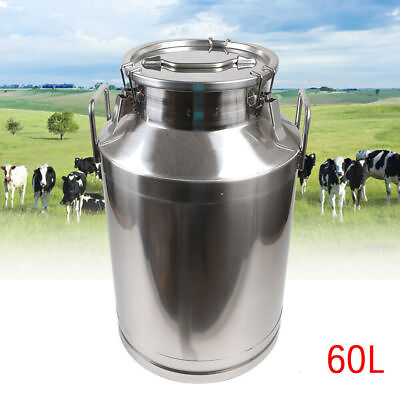 #ad 60L Stainless Steel Milk Can Made of Heavy gauge for Heavy Restaurant Use USA
