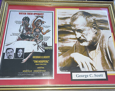 #ad George C. Scott Signed Autographed Authentic Photo Framed Watch Them Operate COA
