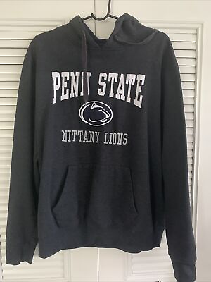 #ad Penn State Nittany Lions Hoodie Men Large Dark Gray NCAA College Pullover