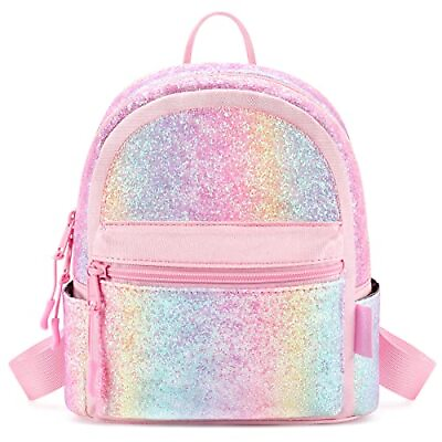 #ad Mini Backpack for Girls Kids Rainbow Purse
