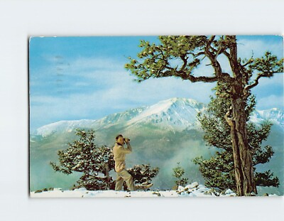 #ad Postcard Pikes Peak In Winter Colorado
