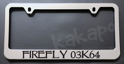 #ad Serenity Firefly 03k64 Chrome License Plate Frame