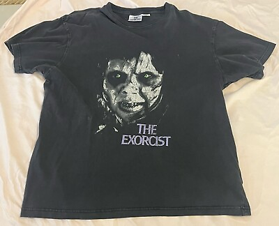 #ad The Exorcist Cotton On Unisex Dark Grey FadedBlack Graphic Short Sleeve Tee XL