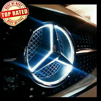 #ad Car Front Grille LED Emblem Light Fit Mercedes Benz Illuminated Logo Star Badge