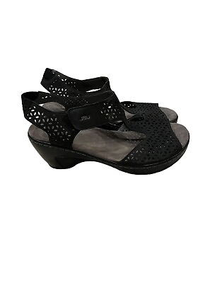 #ad JBU Jambu Chloe Faux Leather Sandals Womens 8.5 Black