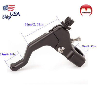 US CNC Universal Short Motorcycle Clutch Lever For Stunting 1 Finger Easy Pull