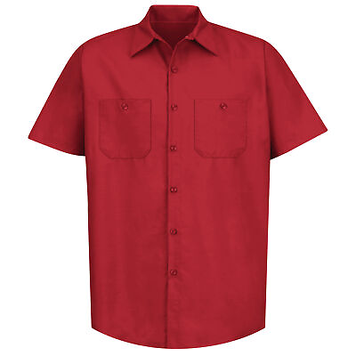 #ad Red Kap Men#x27;s Short Sleeve Industrial Work Shirt