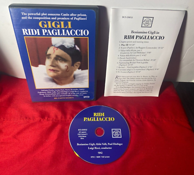#ad GIGLI Ridi Pagliaccio BEL CANTO SOCIETY Classic DVD Series REGION CODE 0 MINT✨
