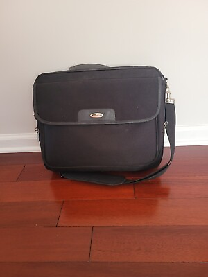 #ad laptop black canvas messenger bag