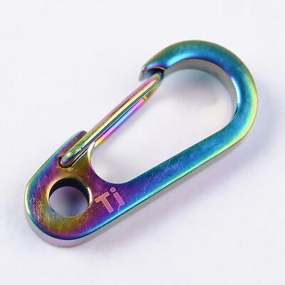 #ad Outdoor Titanium Alloy Carabiner Ring Key Chain Keychain Clip Hook Buckle Light