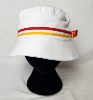 #ad Mcdonalds Bucket Hat White Sun Shade Cap OSFM
