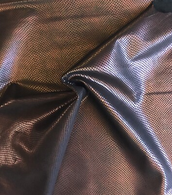 #ad Metallic Snakeskin Embossed Leather Genuine Hides Craft Upholstery DIY Fabric