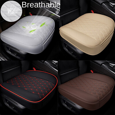#ad Leather Car Front Seat Cover Cushion Protector Full Surround Anti Slip Universal