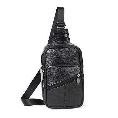#ad Sling Bag Chest Shoulder Backpack Crossbody Bags for Men Women Leather Daypack