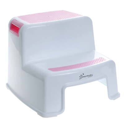 #ad 2Step Stool Kids and Toddlers Pink from Sturdy Plastic Material Slip resistant