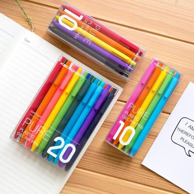 #ad Retractable Colored Gel Pens Extra Fine Pen School Office Supplies 10 20pcs Sets