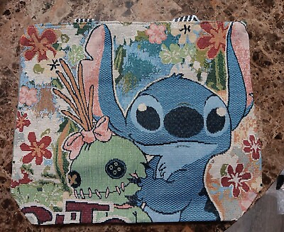 #ad Disney Stitch with Scrump Canvas Tote Bag Inside pocket