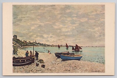 #ad Beach At Sainte Adresse Claude Monet Art Institute of Chicago Museum Postcard