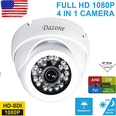 #ad 2MP 1080P 4 in 1 Dome Surveillance Cam CCTV IR Night Vision Home Security Camera