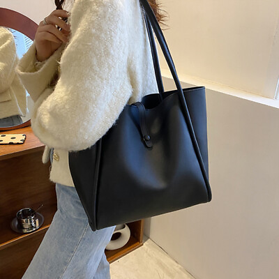 #ad Casual Large Capacity Tote Bags For Women Fashion Solid Color Shopping Shoulder