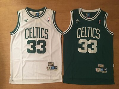 Larry #33 Bird Throwback Vintage Boston Celtics Men#x27;s Green White Jersey