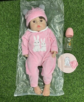 #ad 22#x27;#x27; Reborn Baby Doll Vinyl Realistic light weight Newborn Doll Toys for kids