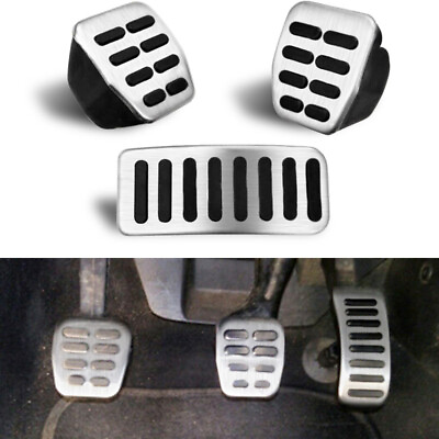 #ad 3pcs Clutch Gas Brake Foot Pedal Cover For VW Bora Golf MK3 MK4 Vento Lupo Polo