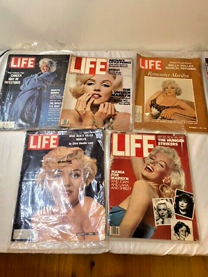 #ad Life Magazine Vintage Marilyn Monroe 5 Issue Lot