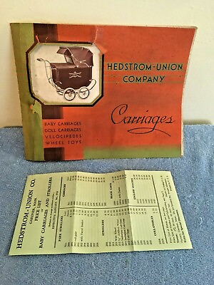 #ad VINTAGE 1933 HEDSTROM UNION BABY amp; DOLL CARRIAGES CATALOG OLD PAPER ADVERTISING
