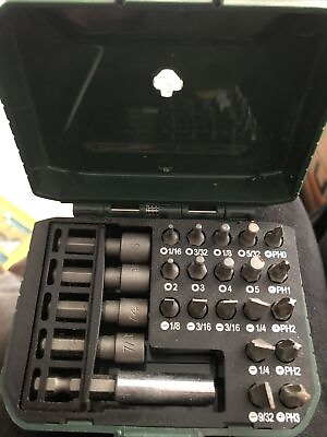 #ad Master force Drill Bit Set 24 Piece in Belt Clip Pouch New Tools Handiwork