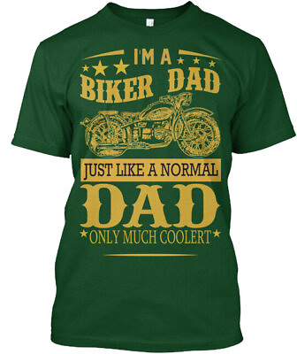 #ad I#x27;m A Biker Dad T Shirt Made in the USA Size S to 5XL