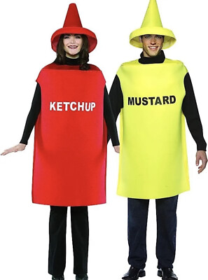 #ad Rasta Imposta Ketchup amp; Mustard Condiment Couples Halloween Costume Set Adult