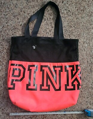 #ad Victoria Secret #x27;Pink#x27; Tote Bag Hot Pink With One Pocket