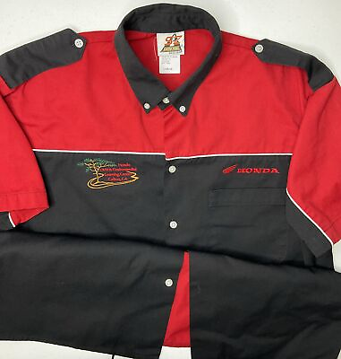 #ad Speed Zone Racing Shirt Honda Embroidered Mechanics Environmental Colton CA Sz L