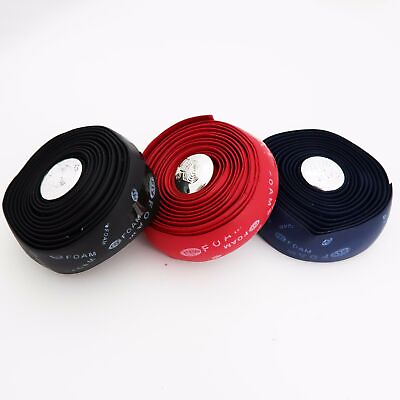 #ad Soft Foam Synthetic Cork Bike Handle Grip Tape Red Black Blue UPick 2PC 4PC